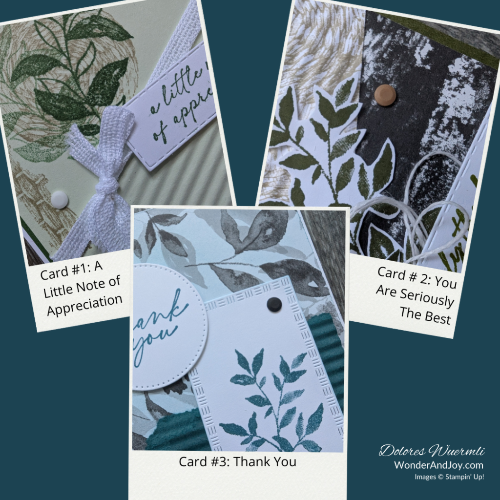 card template #4 with Online Exclusive Botanical Textures Suite Collection