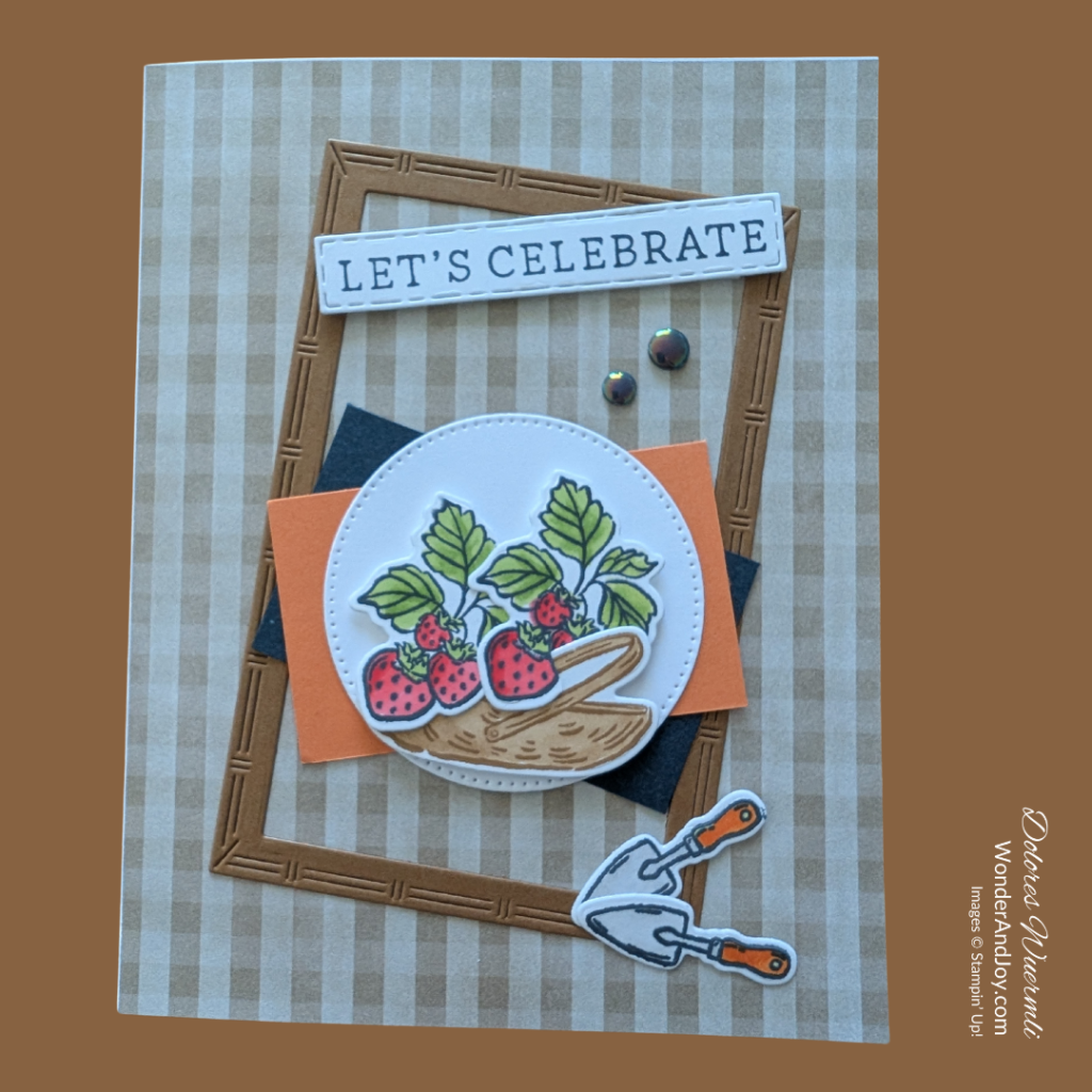 Card Example #3: Storybook Garden Patch Let’s Celebrate card