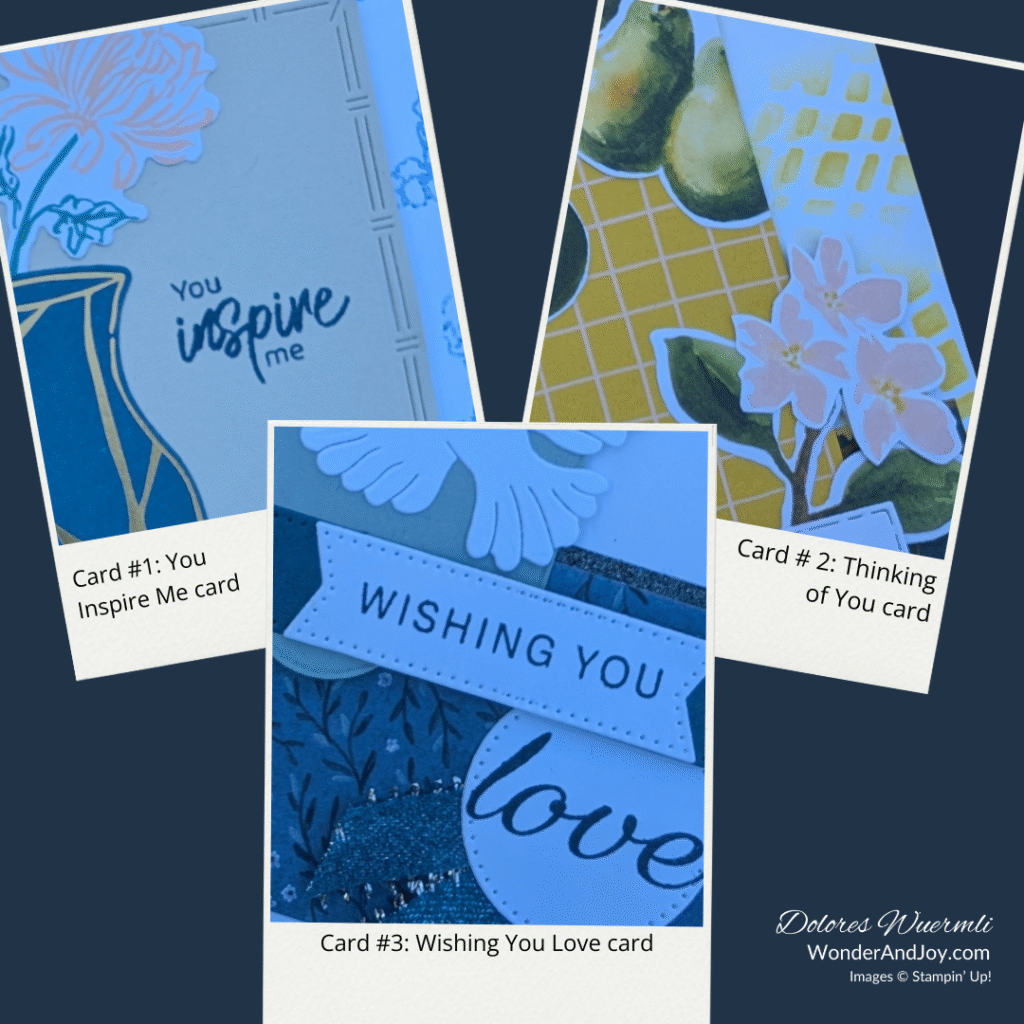 Card Template #7 using Kintsugi Inspirations Suite Collection, Painterly Pears suite collection and Peaceful Garden suite collection.