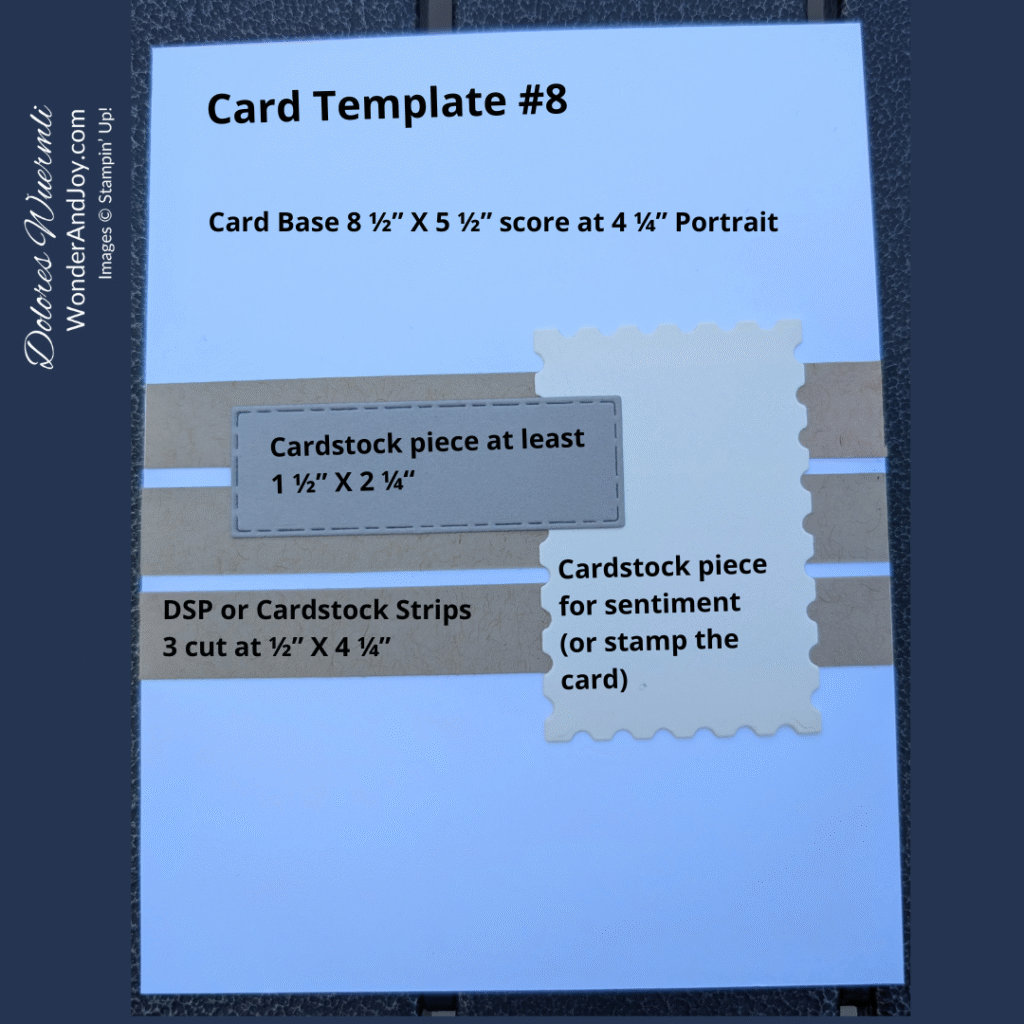 Card template #8 measurements