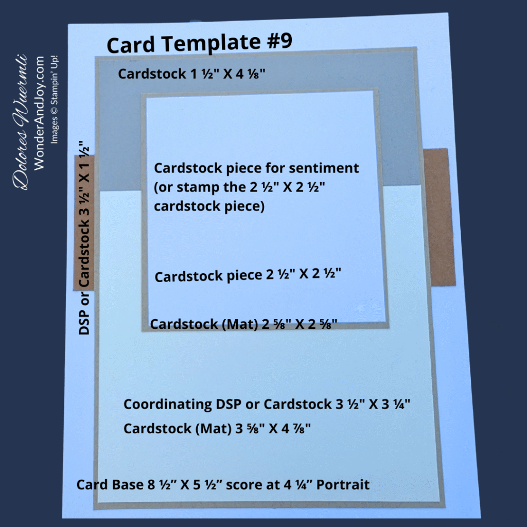 Card template #9 measurements