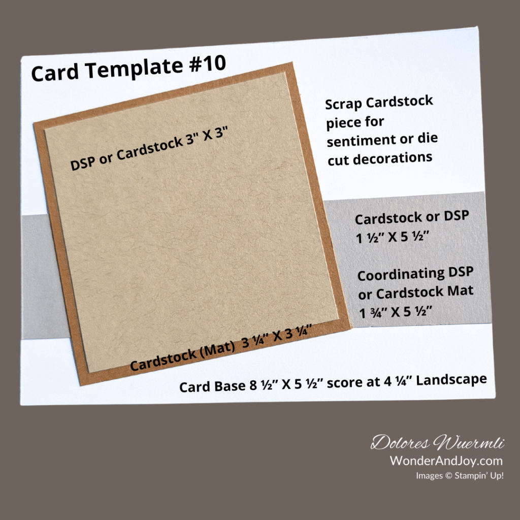 dimensions of card template #10