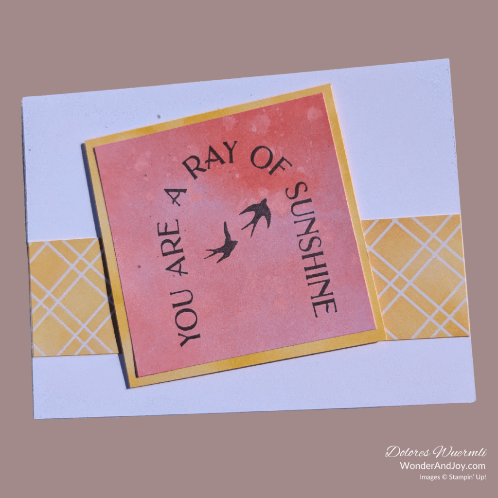 You are a ray of sunshine card example using Everyday Arches bundle from Stampin' Up!