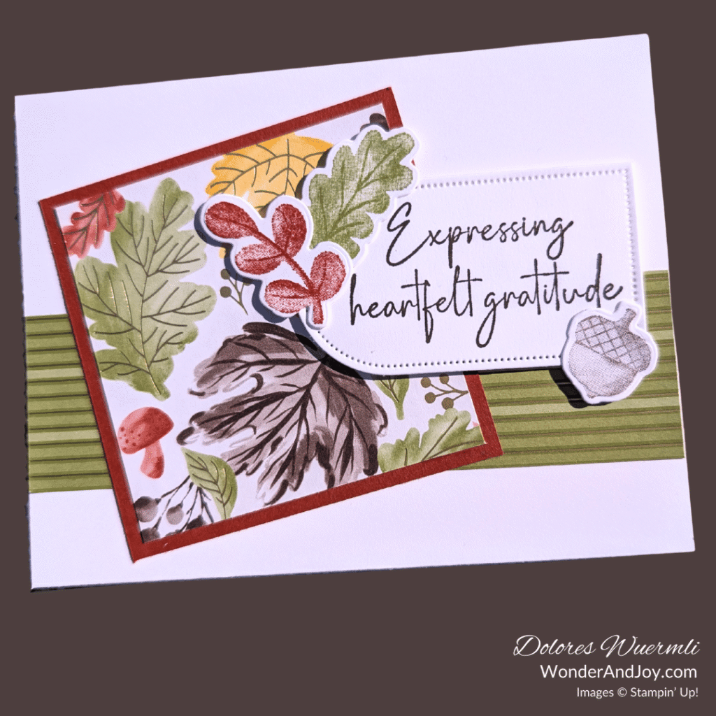 Expressing heartfelt gratitude card using Gathering Moments suite from Stampin' Up!