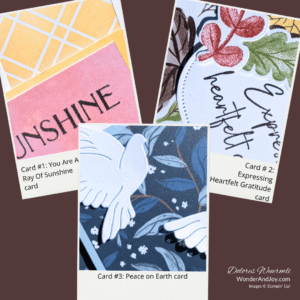 October sneak a peek of card examples for card template #10.