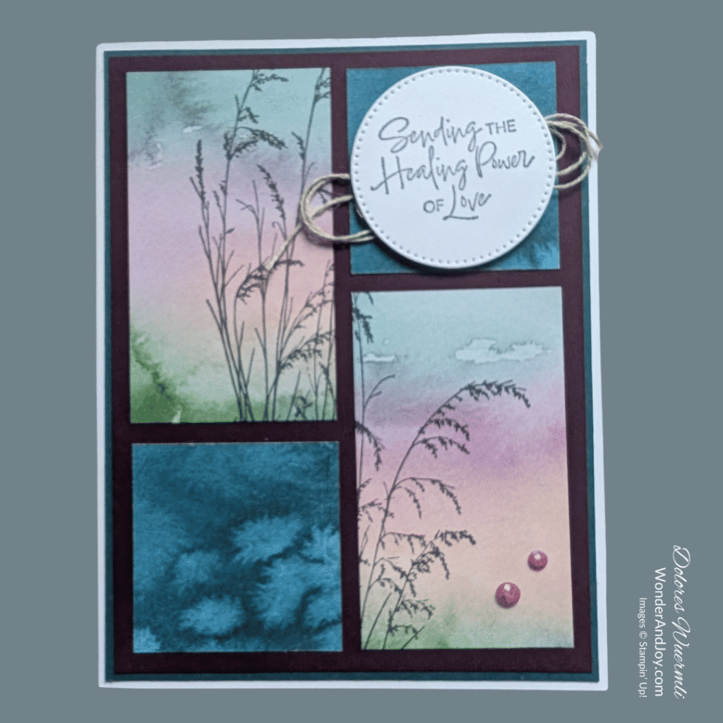 Sending the Healing Power of Love handmade card with Prairie Grass stamp set from Stampin' Up!