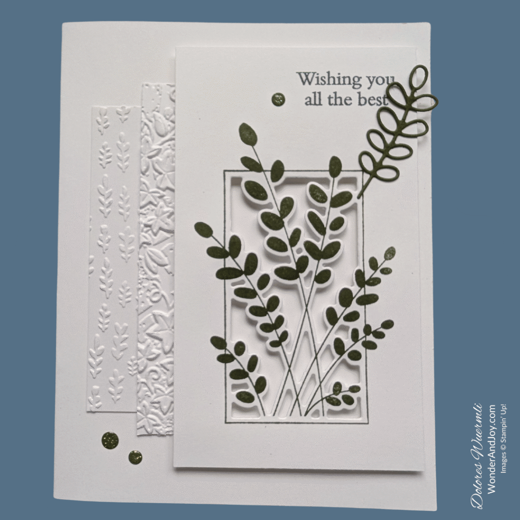 card example with Friendly Foliage stamp set