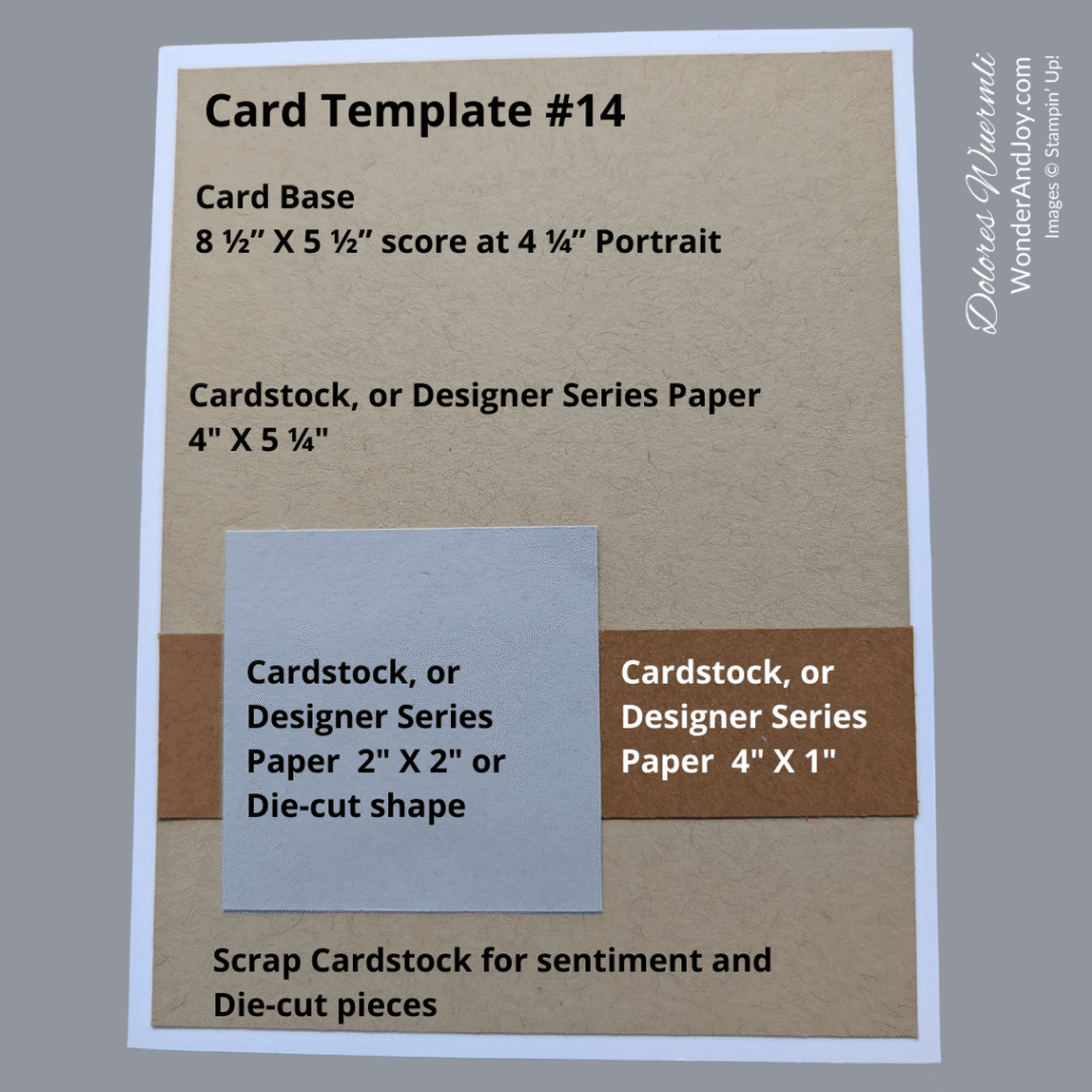 dimensions of card template 14