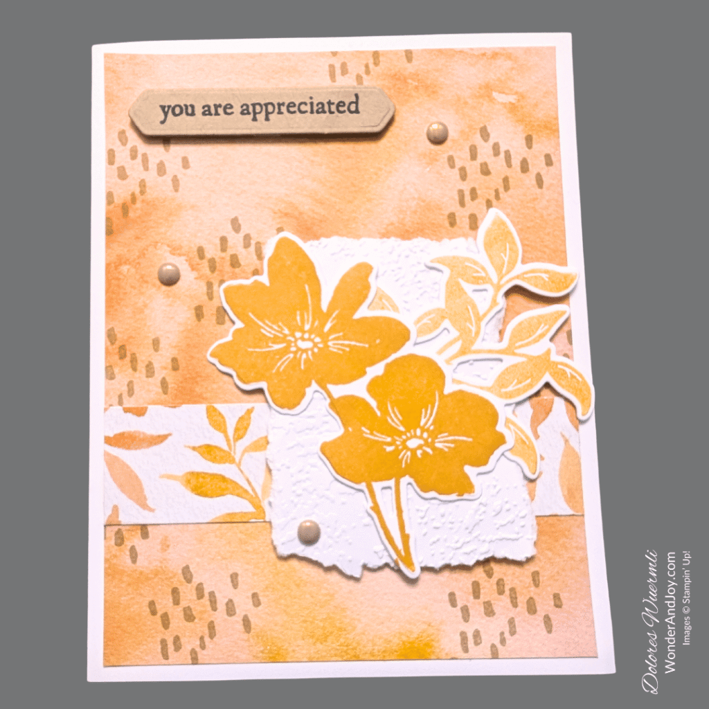 card example with Garden Poetry suite of products