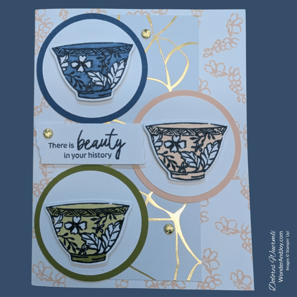 card example using Kintsugi Inspirations Suite Collection from Stampin' Up!
