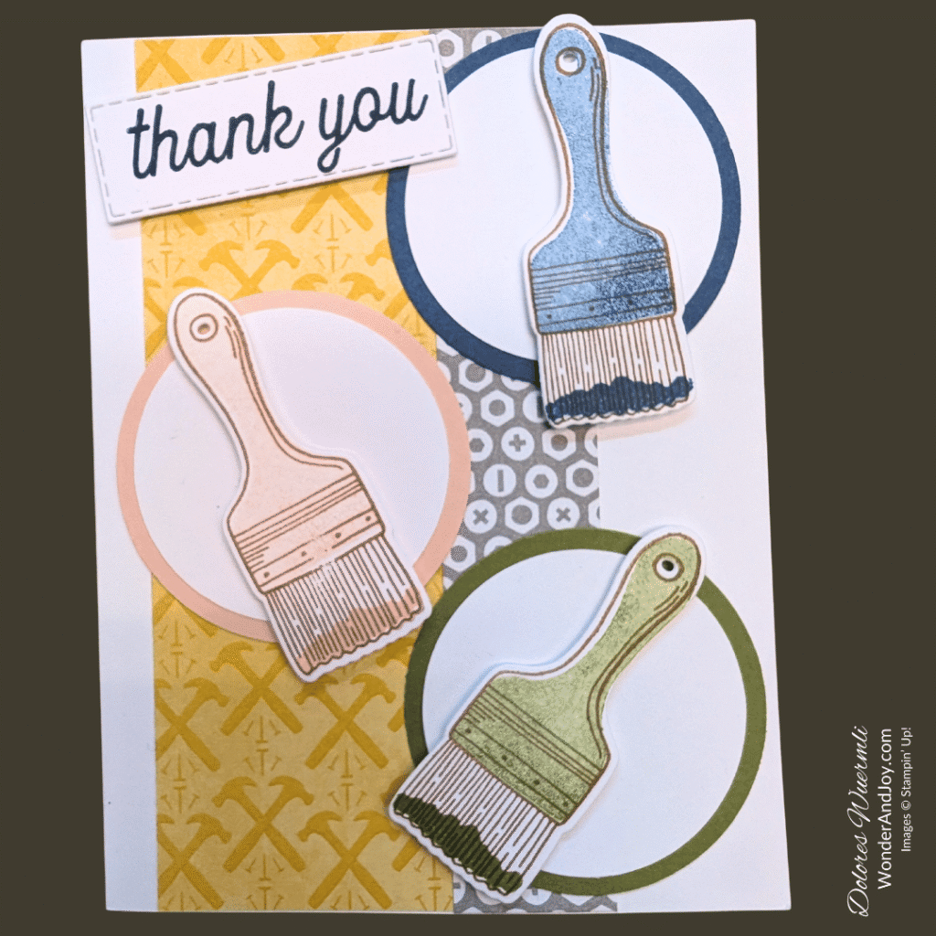 card example #2 using Trusty Tools stamp and die set from Stampin' Up!