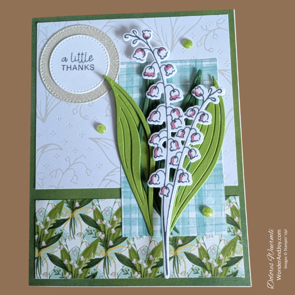 Card example #3: A little thanks handmade card using Valley in Bloom Suite Collection