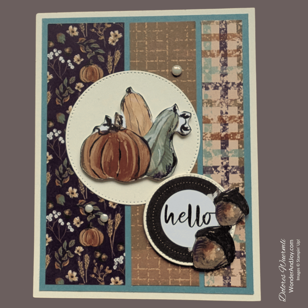 card example using Elegant Leaves