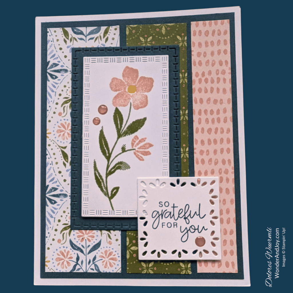 card example using Tile Garden stamp set